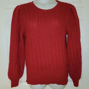 Biltmore Womens Large Cable Knit Sweater‎ Red